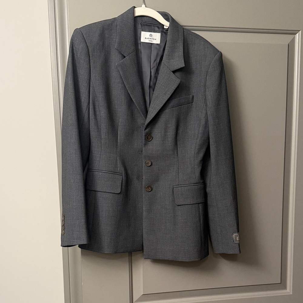 Babaton Charcoal Gray Blazer